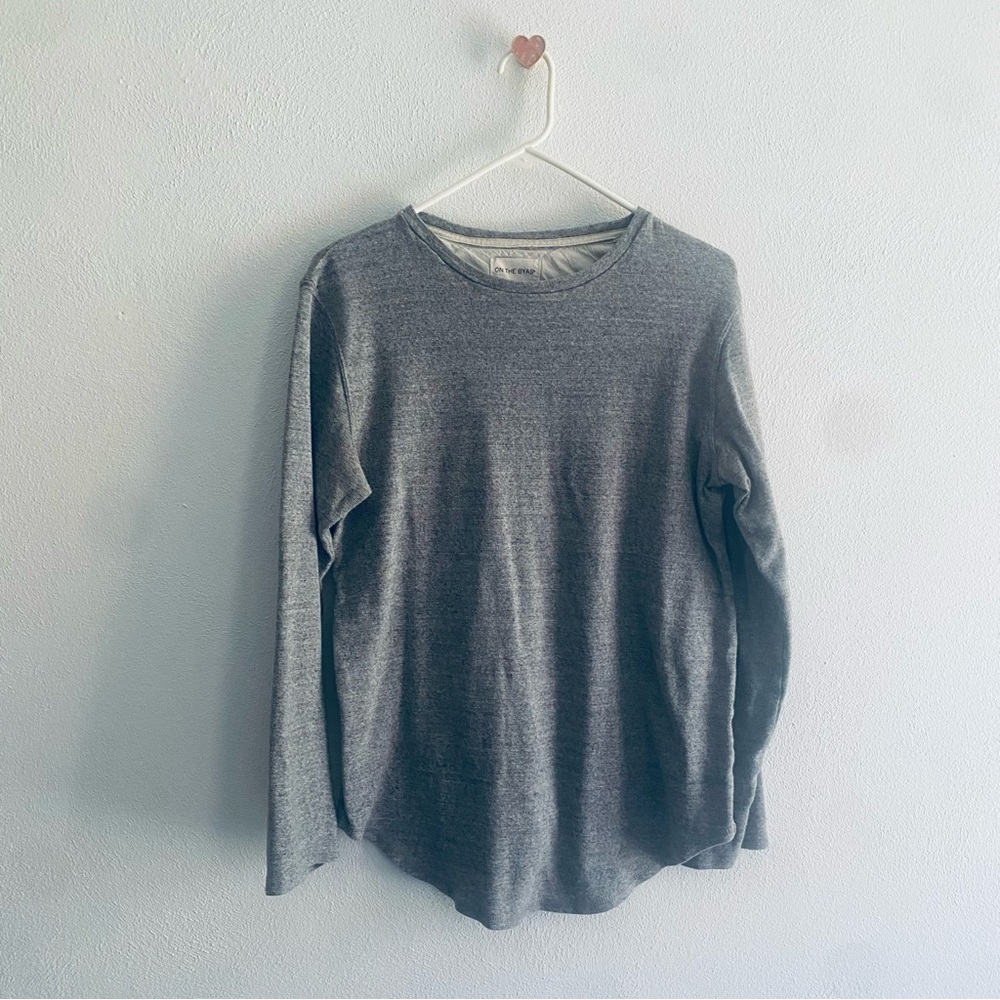 On the Byas gray long sleeve tee